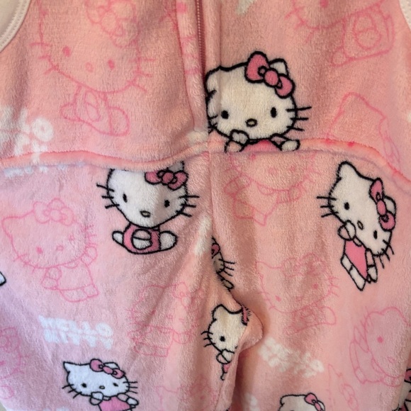 Hello Kitty Pink and White Hooded Pajama Onesie - Picture 6 of 6